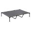 Raised dog bed XL, metal frame, gray, indoor and outdoor