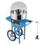 Electric cotton candy machine 1000W with trolley, blue, stainless steel