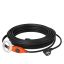 Pipe heating cable 18 m 23 w/m with thermostat, pipe frost protection