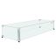 Glass wind protection for fire pit table, 1128x367x191 mm, tempered glass