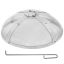 Round Steel Fire Pit Cover with Spark Screen, 27 Inch