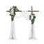 Artificial wedding arch flower set with curtains, 4 pcs.