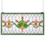 Stained glass window panel, 810x433 mm, Tiffany style, hanging