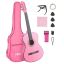 Klasyczna gitara drewniana 960 mm różowa z akcesoriami dla początkujących