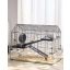 Transparent ventilated hamster cage with water bottle, 29.5x17.3x24 cm