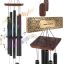Wind chimes for outdoor use, 1220 mm, 5 tubes, black