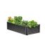 Metal galvanized raised bed, 6x3 feet, dark gray