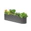 Metal galvanized raised bed 8x2x2 feet, dark gray