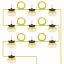 Girlanda budowlana 30,5 m, 100 W, 10000 lm, wodoodporna