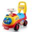 Ride-on push-along racing car for children 1-3 years old, with musical steering wheel and storage box