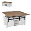 Rustic style 1000 mm liftable coffee table with storage box, brown