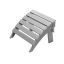 Adirondack folding pouf, HDPE plastic, gray, for outdoor use