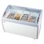 Commercial ice cream display cabinet, 362 L, mobile freezer, white