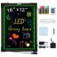 LED writing board with lighting, 40x30 cm, erasable