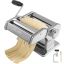Pasta maker, stainless steel, 9 thickness settings, manual press