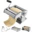 Pasta maker, stainless steel, 9 thickness settings, manual press