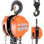 Manual chain hoist 3 t, G80 galvanized chain, 6 m lifting height, orange