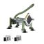 Manual potato slicer with stainless steel blades and suction cups