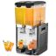 Commercial stainless steel beverage dispenser, 2x10 L, for cold drinks
