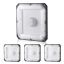 4 lampy sufitowe LED, 80 W, 5000 K, IP65, 256 x 256 mm