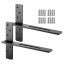 T-shaped steel shelf brackets, 2 pcs., 90 kg load capacity