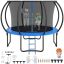 10ft Outdoor Trampoline with Net, Ladder and Pole