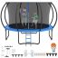 12ft Outdoor Trampoline with Net, Ladder and Pole