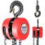 Manual chain hoist, 1 t, galvanized G70 chain, 3 m lifting height, red