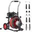 Electric drain cleaning auger, 30.5 m x 9.52 mm, automatic feed