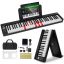 Foldable 61-key digital piano with Bluetooth and MIDI, black