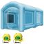 Inflatable paint booth, 13x8x7 feet, 210D oxford, with 2 blowers