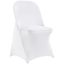 Stretchy white spandex folding chair covers, 12 pcs.
