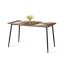 Dining table VASAGLE KDT100KE02, for 4-6 people, brown/black, 140 × 75 × 75 cm