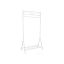 Clothes rack with shoe shelf, white