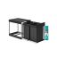 Kosz na śmieci SONGMICS Kitchen, 2 × 20 l, czarny, 48,6 × 32,4 × 44 cm