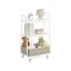 Кухонная тележка VASAGLE LILEA LRC001WB01, 3 уровня, Белая/коричневая, 43 × 81 × 30 см
