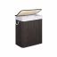 Laundry basket, 100 l capacity, dark brown