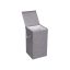 Linen imitation laundry basket 85 L, gray