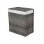 Laundry basket 110 L made of polyrattan, grey