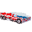 Children's bed Riko with mattress 146 cm x 74 cm x 38 cm, fire department