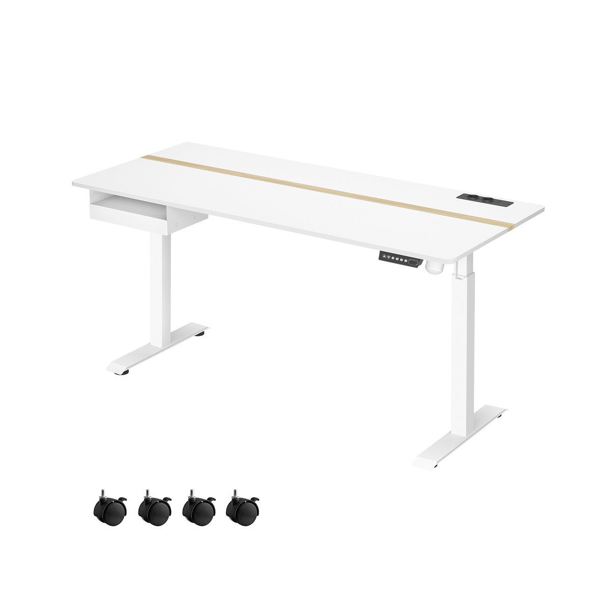 Electric height-adjustable desk 70x160x120cm., white